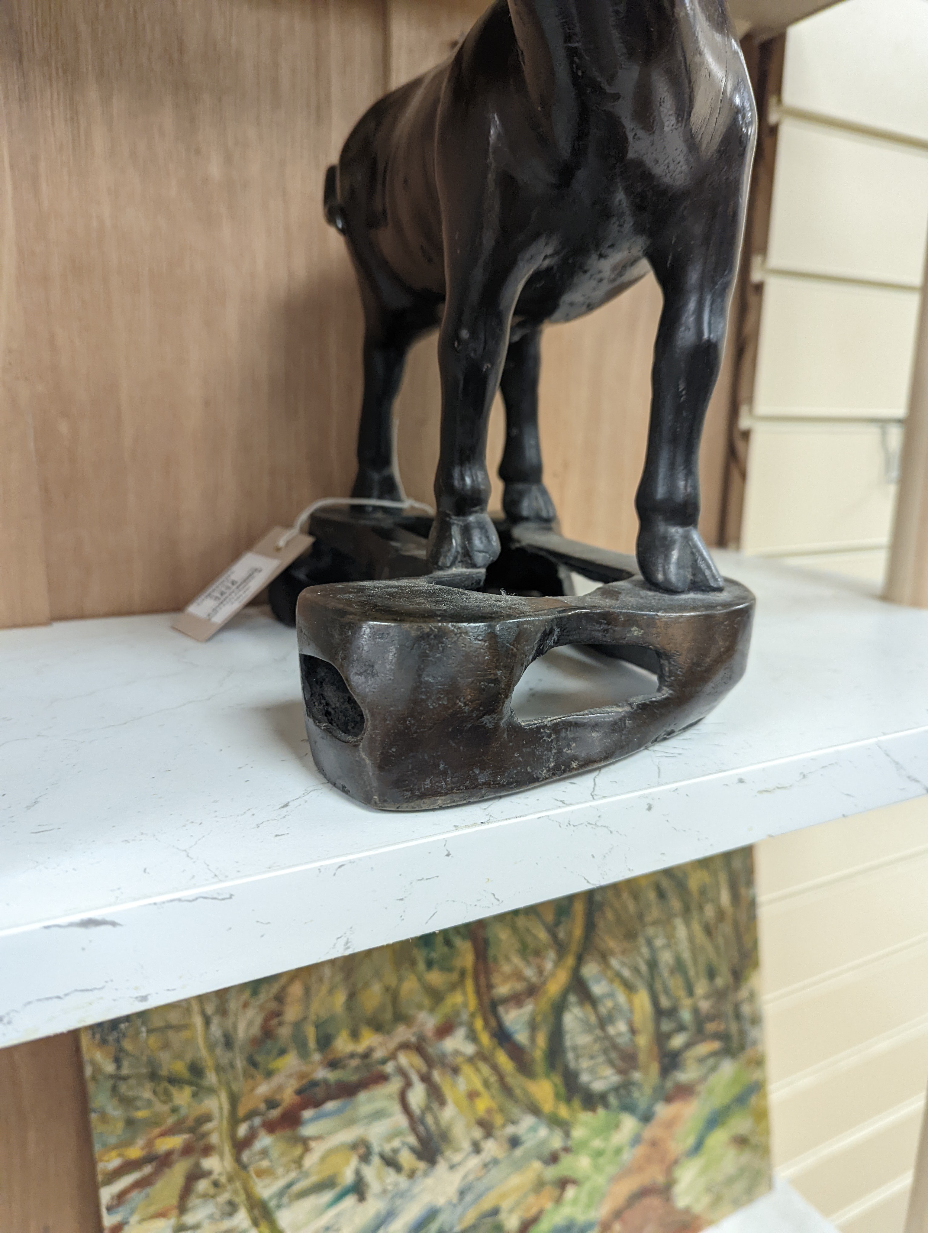 A Chinese bronze buffalo censer, Ming dynasty, - no cover 26cm